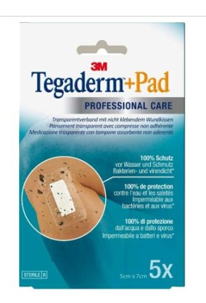 3M Tegaderm+Pad 5x7cm Coussinet pour plaie 2.5x4cm 5 pièces 3M Tegaderm+Pad 5x7cm Coussinet pour plaie 2.5x4cm 5 pièces