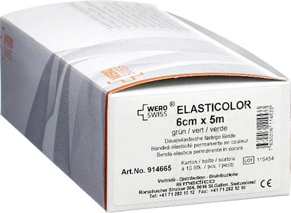 WERO SWISS Elasticolor El Bind 5mx4cm vert 10 pièces