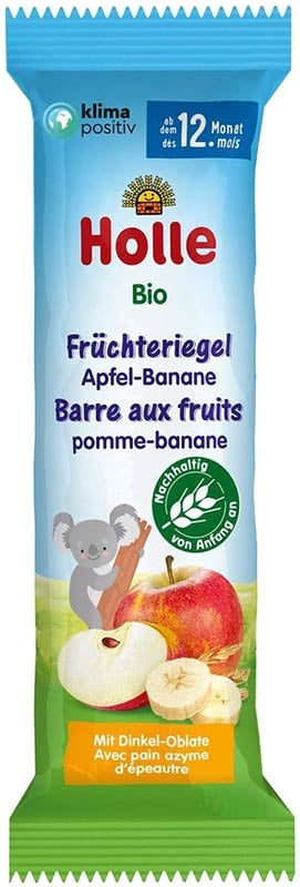 HOLLE Barre de fruits pomme banane bio 25 g