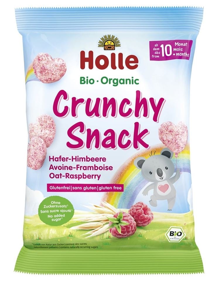 HOLLE Bio-Crunchy Snack Avoine Framboise 30g