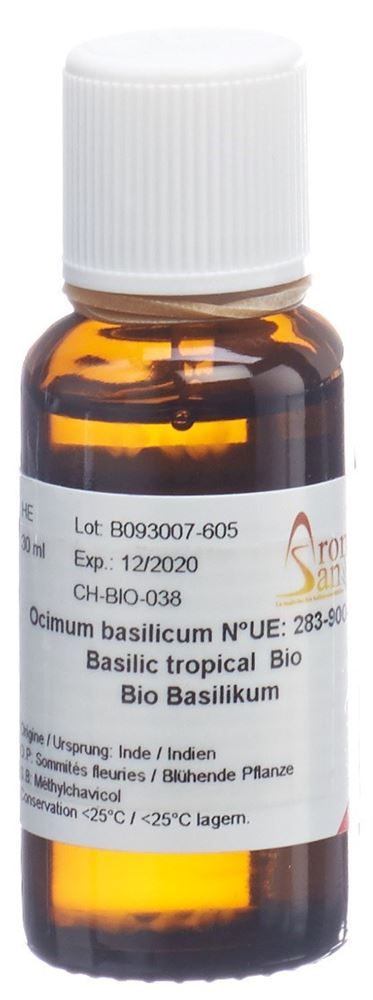 AromaSan Huile essentielle de basilic bio 30ml AromaSan Huile essentielle de basilic bio 30ml
