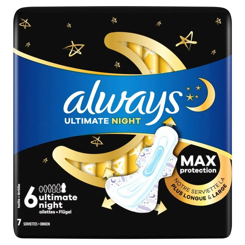Always Ult Binde Ult Night Max Prot Flüg 7 pièces
