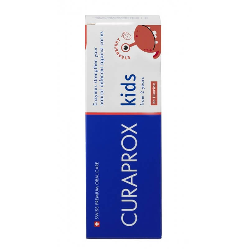 Curaprox kids dentifrice enfants fraise sans fluor 60ml Curaprox kids dentifrice enfants fraise sans fluor 60ml