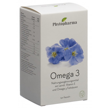 Phytopharma gélules d'oméga 3 190 gélules Phytopharma gélules d'oméga 3 190 gélules
