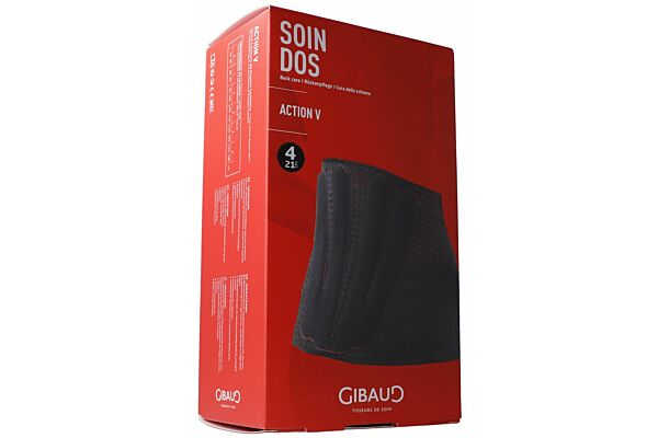 GIBAUD Action V ceinture de soutien lombaire Gr4 110-125cm noir GIBAUD Action V ceinture de soutien lombaire Gr4 110-125cm noir