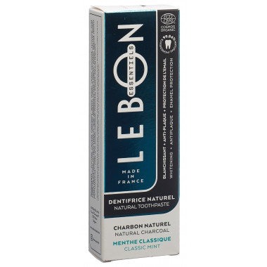 LEBON ESSENTIELS dentifrice classique menthe + charbon bio Tb 80ml