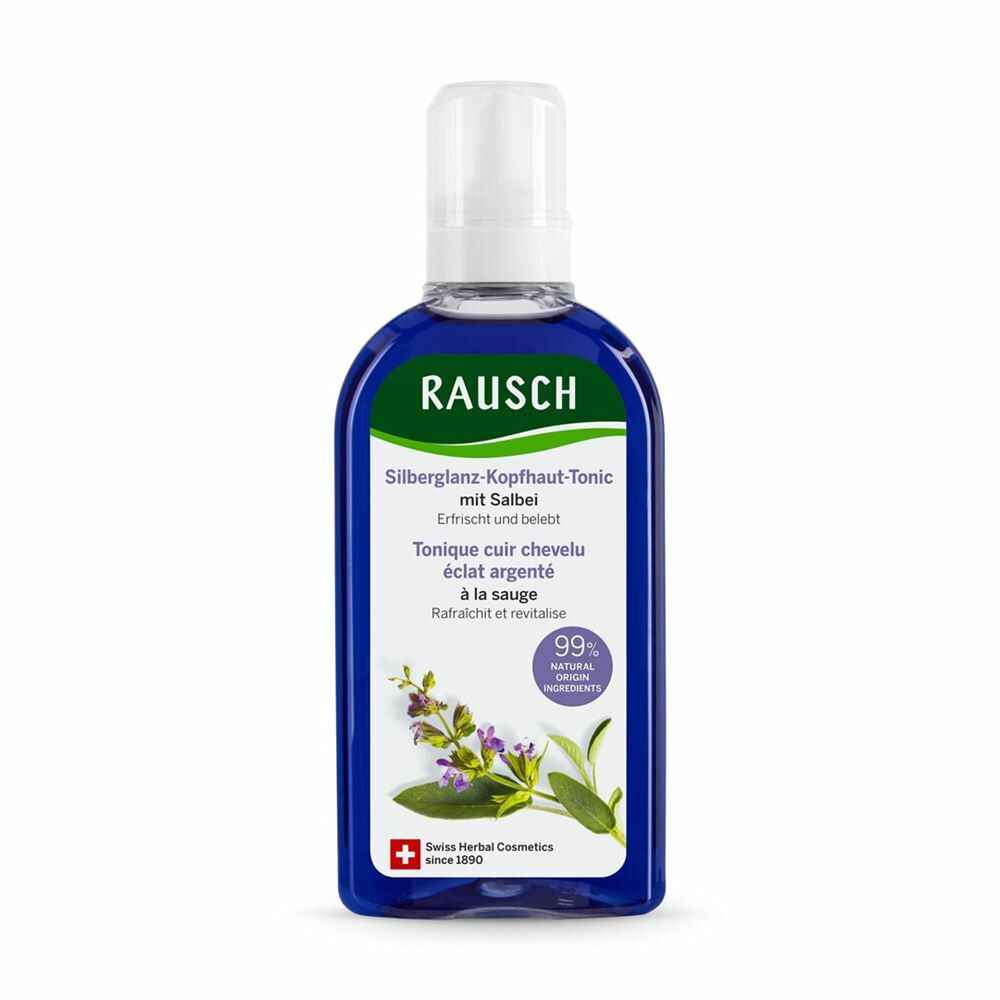 RAUSCH Lotion tonique pour cuir chevelu à la sauge, brillance argentée 200ml RAUSCH Lotion tonique pour cuir chevelu à la sauge, brillance argentée 200ml