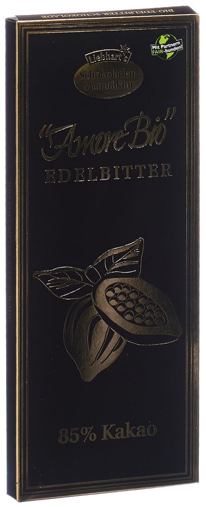 LIEBHART Chocolat Edelbitt Cacao 85% Bio 100g