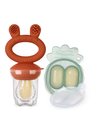 HAAKAA Freeze-N-Feed Set de fruits Mini rouge 2 pièces