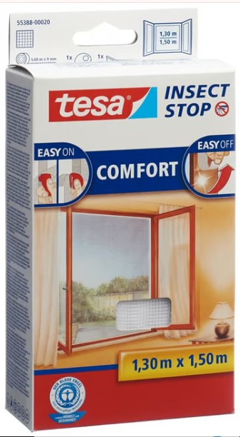 TESA COMFORT Moustiquaire fenêtre 1.3x1.5m blanc