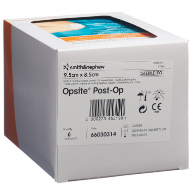 Pansement film Opsite Post OP 9.5x8.5cm stérile 6 x 5 pièces