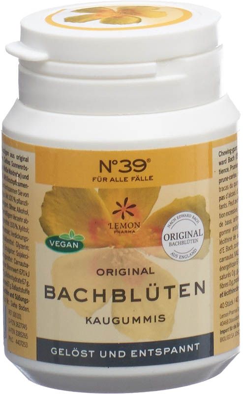 LEMON PHARMA Chewing-gum d'urgence du Dr Bach 60g LEMON PHARMA Chewing-gum d'urgence du Dr Bach 60g