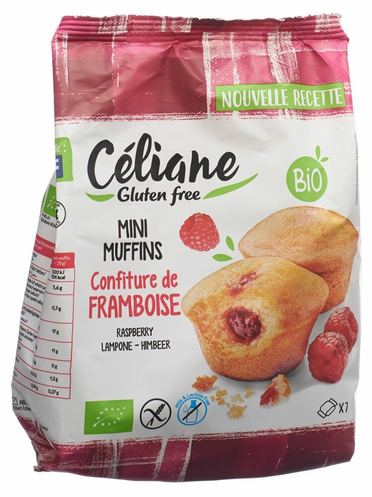 CELIANE Mini-muffins framboise sans gluten bio 200g