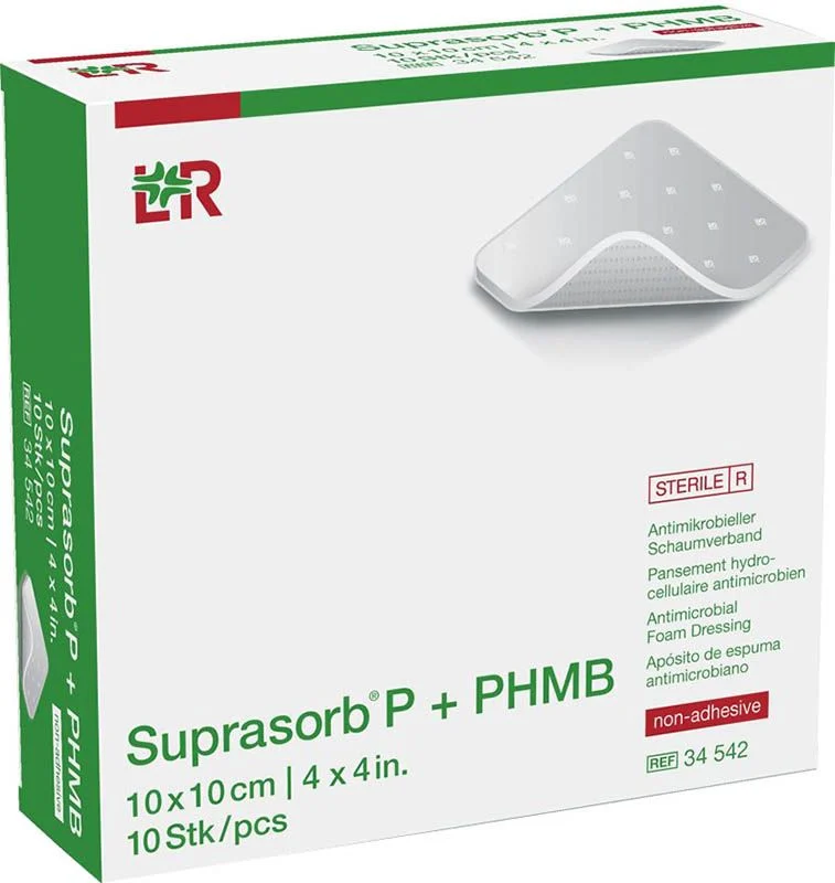 Suprasorb® P+PHMB pansement mousse 10x10cm 10 pièces