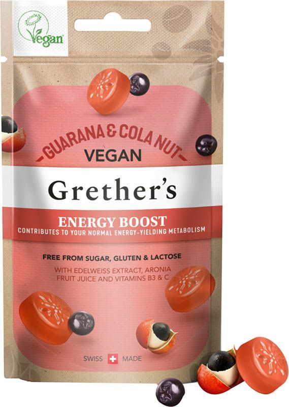 Grethers Energy Boost Pastilles d'aronia végétaliennes 45g Grethers Energy Boost Pastilles d'aronia végétaliennes 45g