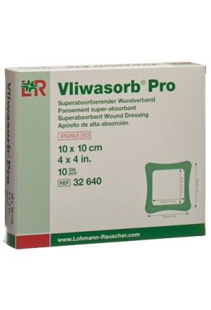 Pansement Vliwasorb Pro 10x10cm 10 pièces