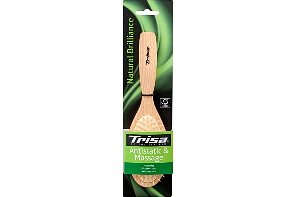 Brosse en caoutchouc Trisa Natural Brilliance Bâtons en bois