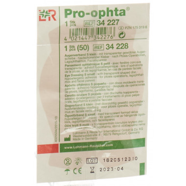 Pansement oculaire Pro Ophta S S transparent Pansement oculaire Pro Ophta S S transparent