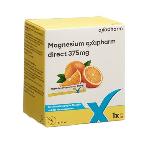 Magnésium Axapharm direct sticks 375mg 50 pièces