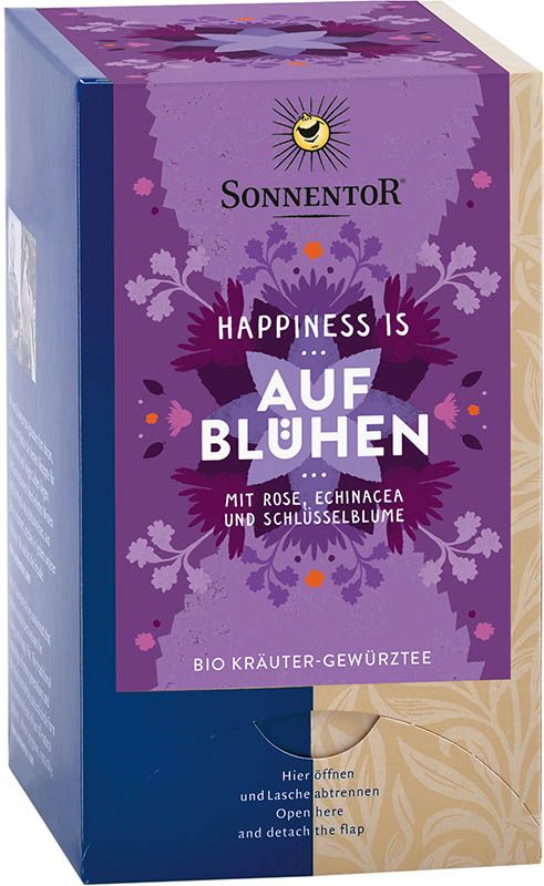 Sonnentor Happiness is Blooming Thé BIO Btl 18 pièces Sonnentor Happiness is Blooming Thé BIO Btl 18 pièces