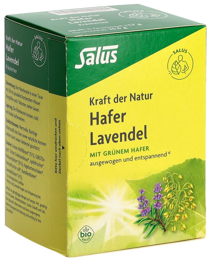 Salus® Tisane Avoine Lavande Bio 15 pièces Salus® Tisane Avoine Lavande Bio 15 pièces