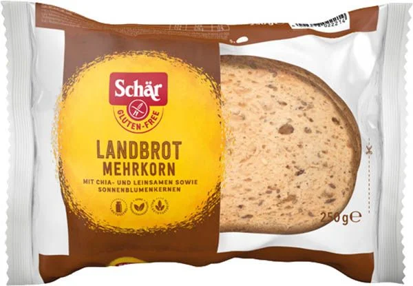 Pain campagnard multicéréales sans gluten Schär 250g