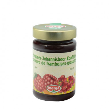 Confiture de framboises à la pulpe de groseilles MORGA 350g Confiture de framboises à la pulpe de groseilles MORGA 350g