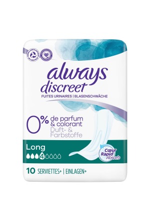 ALWAYS Discreet Incontinence Long 0% 10 pces
