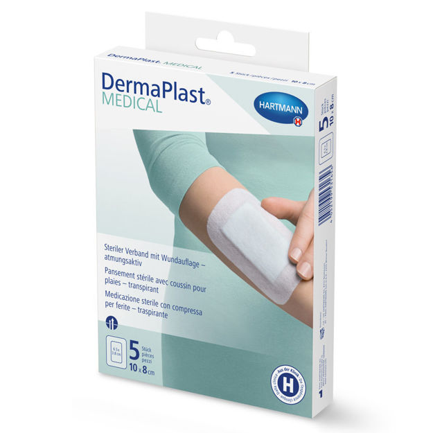 DermaPlast Medical pansement non-tissé 10x8cm 5 pièces DermaPlast Medical pansement non-tissé 10x8cm 5 pièces
