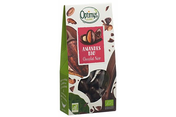 Optimy plaisir amandes chocolat noir bio 150g