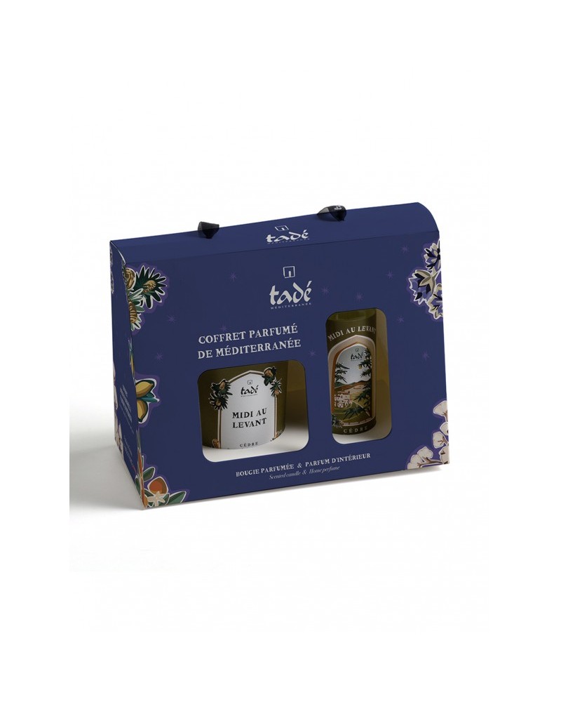 Tadé Coffret Cadeau Midi au Levant Bougies + Spray Cèdre