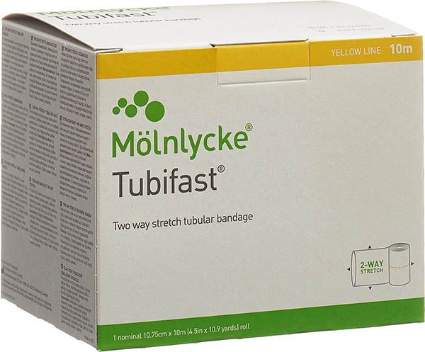 Tubifast bandage tubulaire 10.75cmx10m jaune Tubifast bandage tubulaire 10.75cmx10m jaune