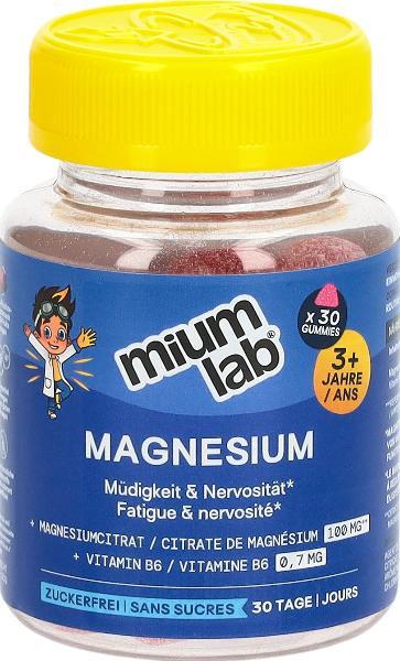 MiumLab Kids Gommes Magnésium 30 pièces