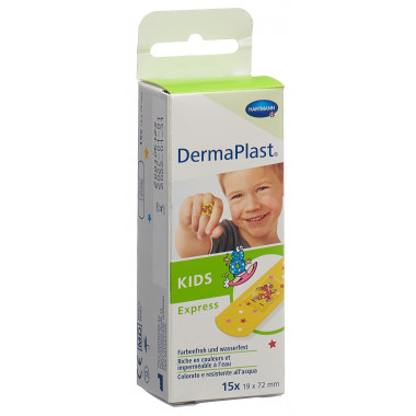 DermaPlast Kids Express Strips 19x72mm 15 pièces DermaPlast Kids Express Strips 19x72mm 15 pièces