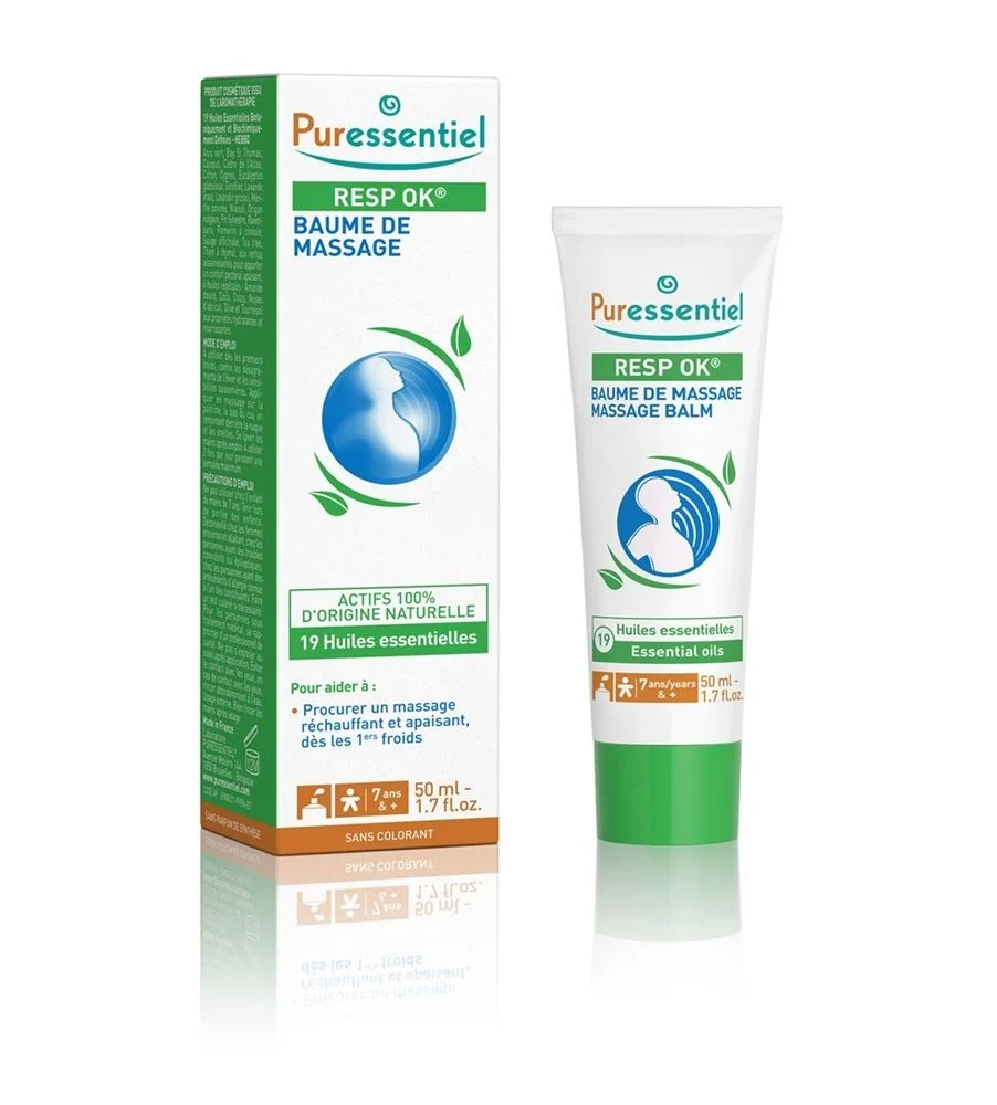 Puressentiel Baume de massage Resp'OK 19 huile essentielle 50 ml
