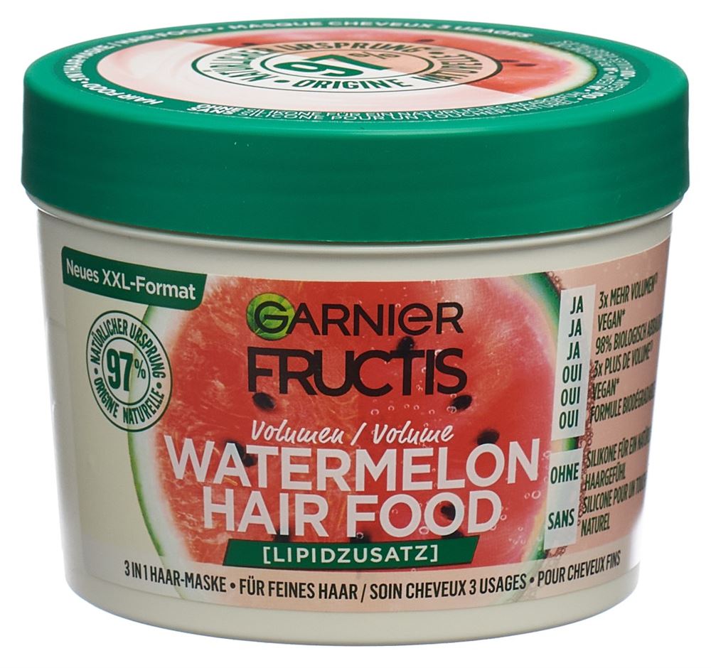 FRUCTIS Masque alimentaire pour cheveux Pastèque Pot 400ml