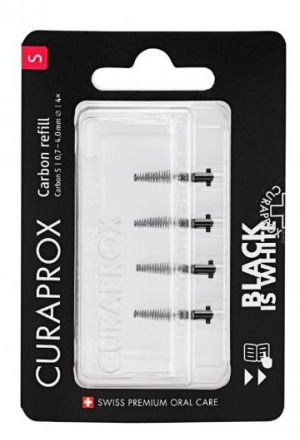 CURAPROX Black is white-CPS Carbon S refill 4 pièces CURAPROX Black is white-CPS Carbon S refill 4 pièces