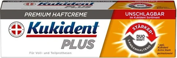 Kukident Plus Crème adhésive Premium Meilleure tenue Kukident Plus Crème adhésive Premium Meilleure tenue