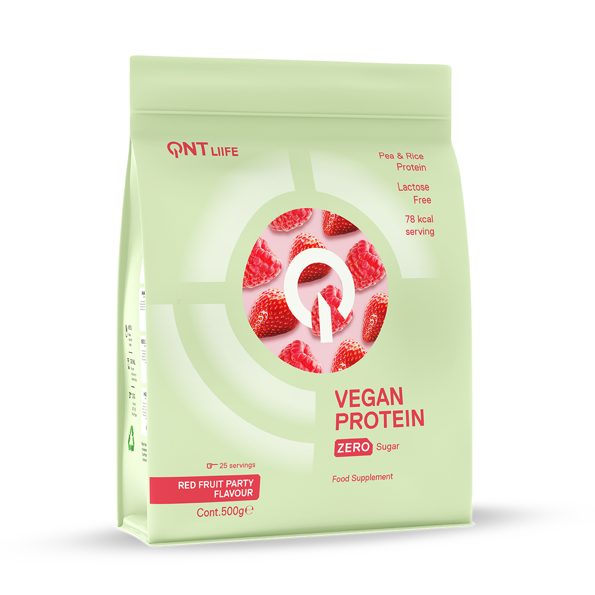 QNT Vegan Protein Zero Sug-Lact Fr Red Fruit 500g