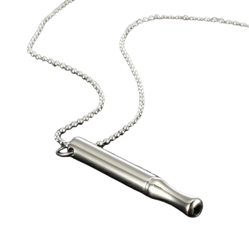 Collier respiratoire anti-anxiété en argent – Réduction du stress, pleine conscience et sevrage tabagique