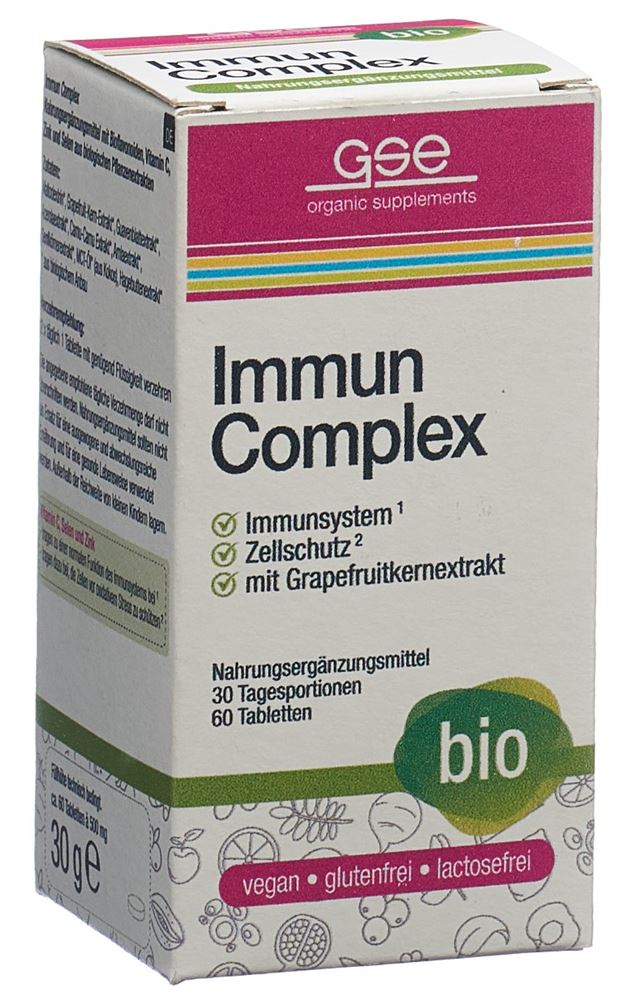 Comprimés GSE Immun Complex verre bio 60 pièces Comprimés GSE Immun Complex verre bio 60 pièces