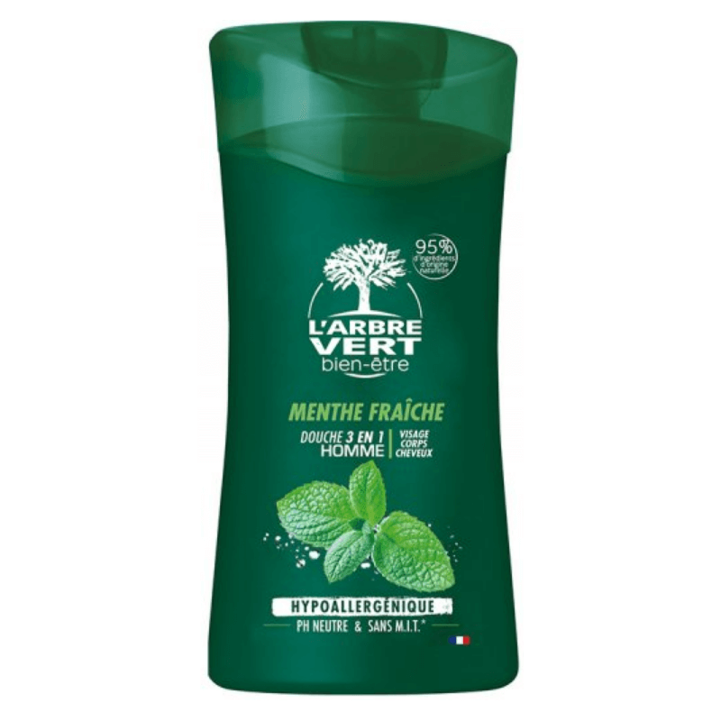 L'ARBRE VERT Crème de douche 3en1 Homme Menthe Fl 250ml