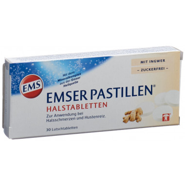 Emser Pastilles sans sucre au gingembre 30 pièces