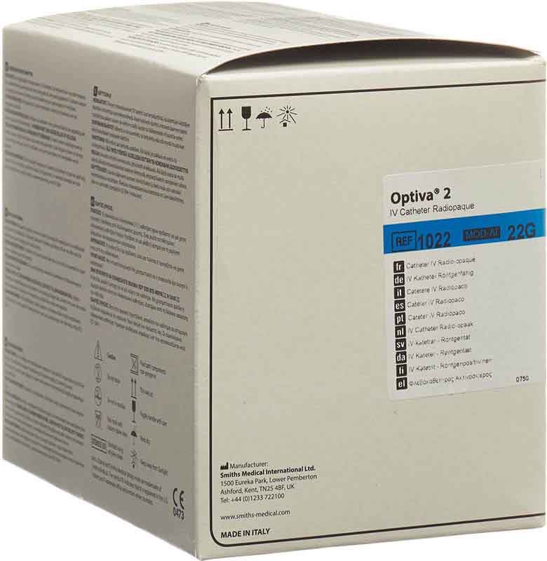 OPTIVA 2 Cathéter veineux à demeure 22Gx25mm 50 pièces