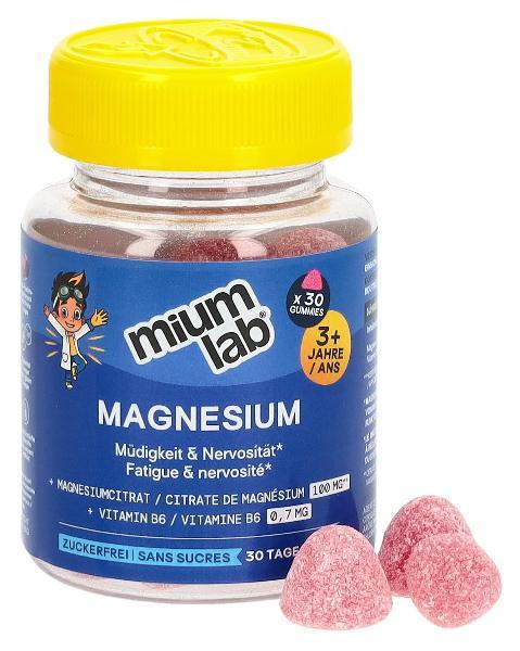 MiumLab Kids Gommes Magnésium 30 pièces