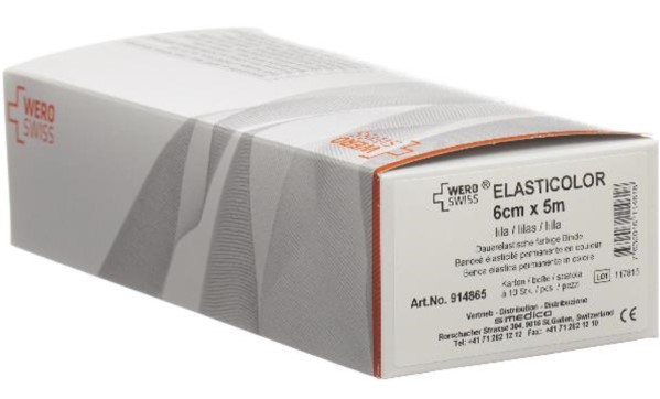 WERO SWISS Elasticolor El Bind 5mx6cm rouge 10 pièces