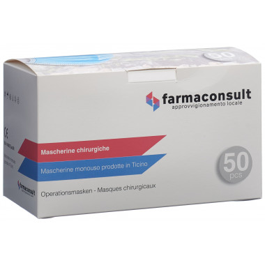 Farmaconsult masque médical à usage unique type IIR VB bleu 50 pièces
