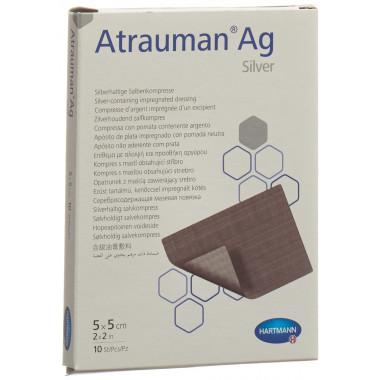 Atrauman Ag Compresses 5x5cm stérile 10 pièces