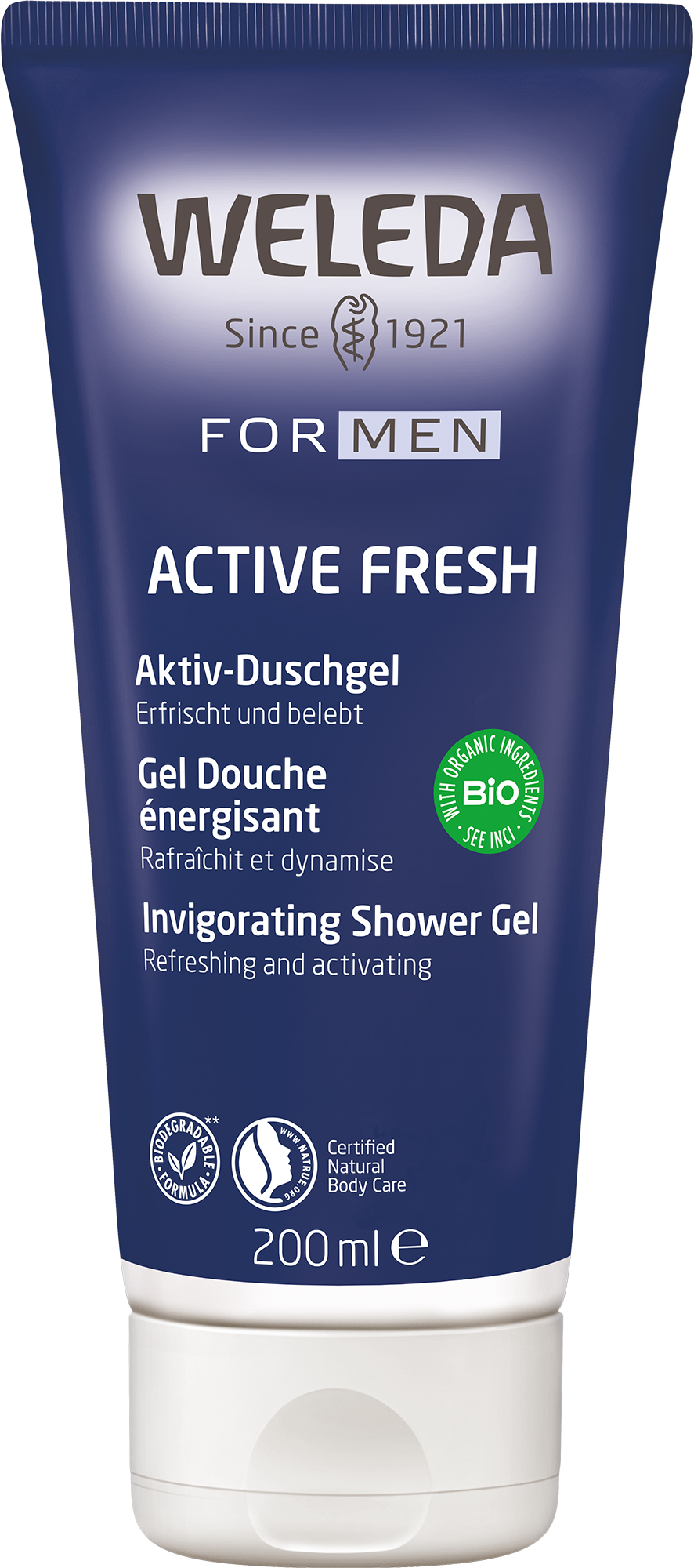 WELEDA FOR MEN Gel douche actif 200ml WELEDA FOR MEN Gel douche actif 200ml