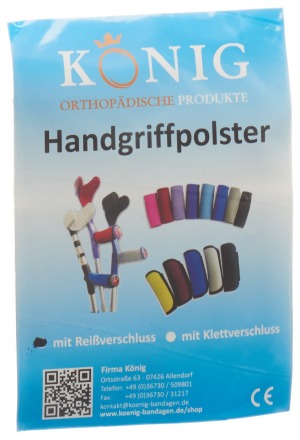 König rembourrage de poignée béquilles noir fermeture éclair 1 paire